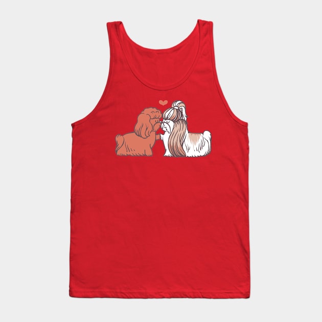 Shih Tzu Kisses Tank Top by huebucket